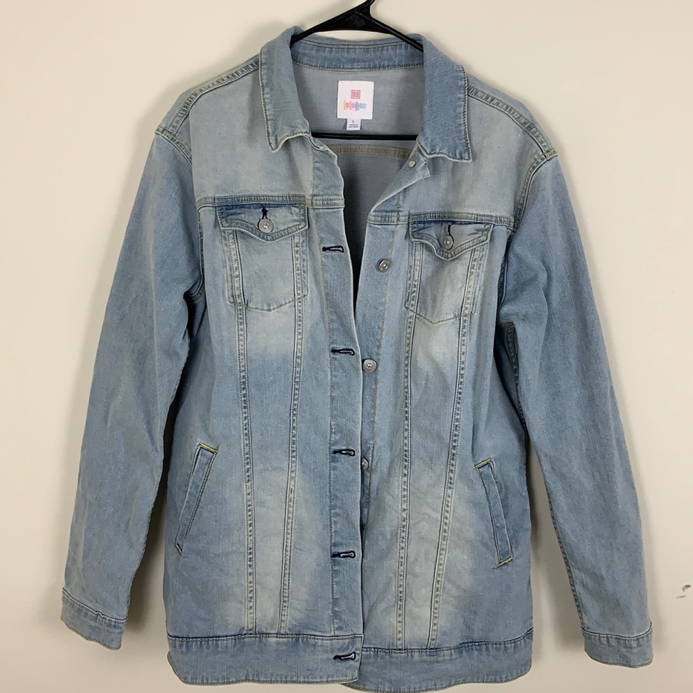 Lularoe Jaxson Denim Jacket Size L